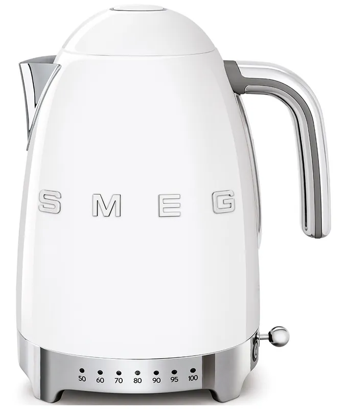 Azonnal elérhető SMEG retro vízforraló hőmérséklet szabályzóval, fehér KLF04WHEUSMEG
