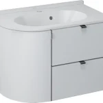 Bestseller Sapho PULSE 75 jobbos mosdótartó szekrény, fehér/antracit PU076-3034Sapho