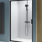 Vásárlói kedvenc Radaway Premium Pro Black DWJ fekete zuhanyajtó balos, 110 cm 1014110-54-01LRadaway
