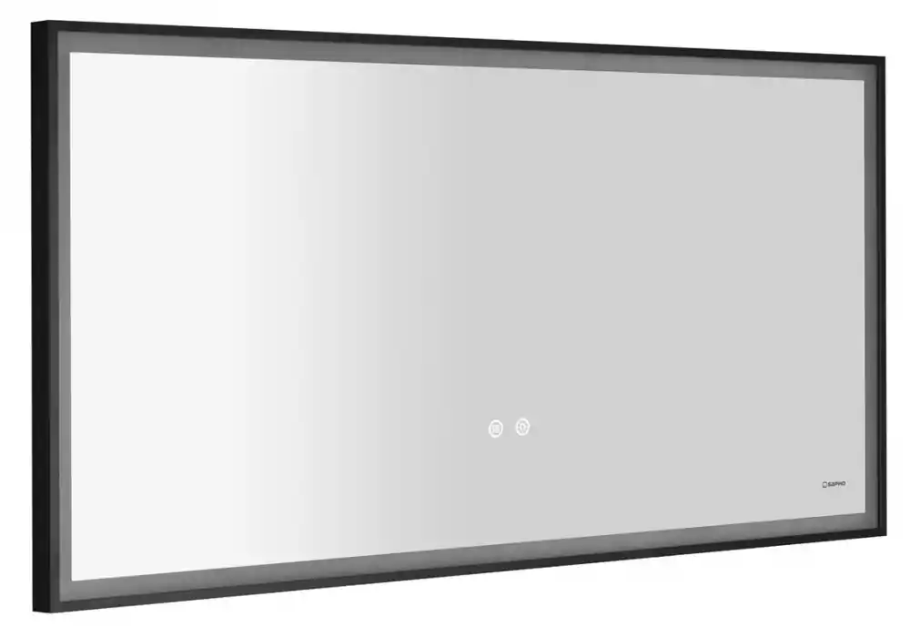 Bestseller Sapho SORT 120x60cm tükör LED világítással, matt fekete SJ120Sapho