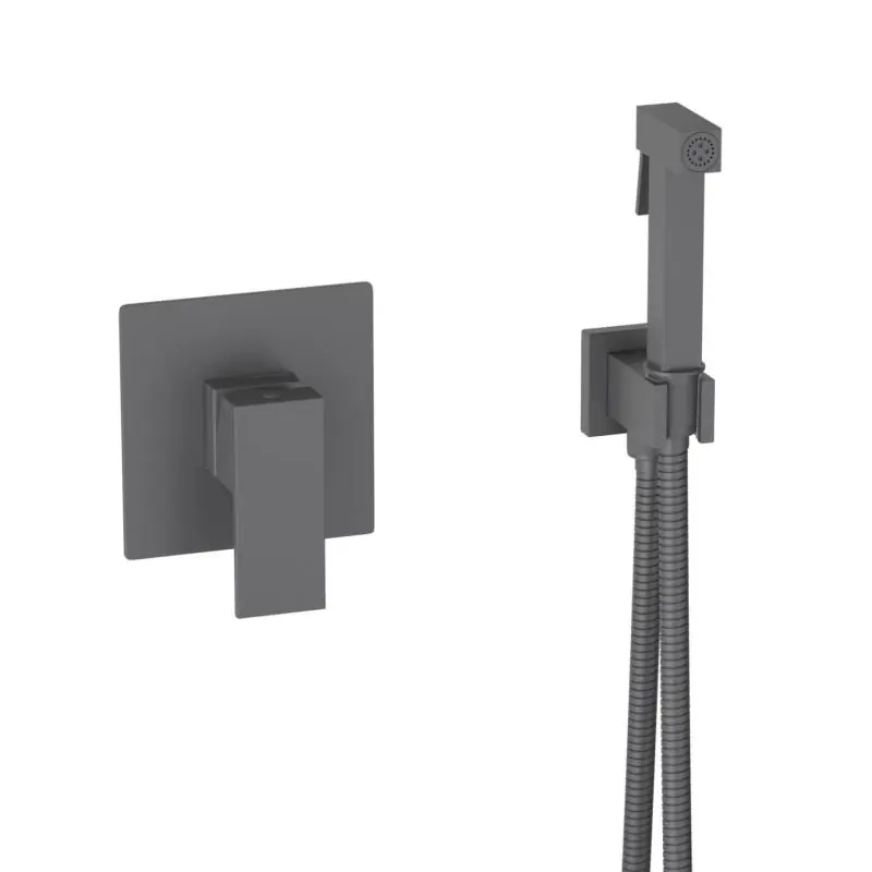 AREZZO design CUBEFIELD falsík alatti bidé csaptelep kézizuhannyal, matt fekete AR-4407BArezzo Design Biztonságos fizetés