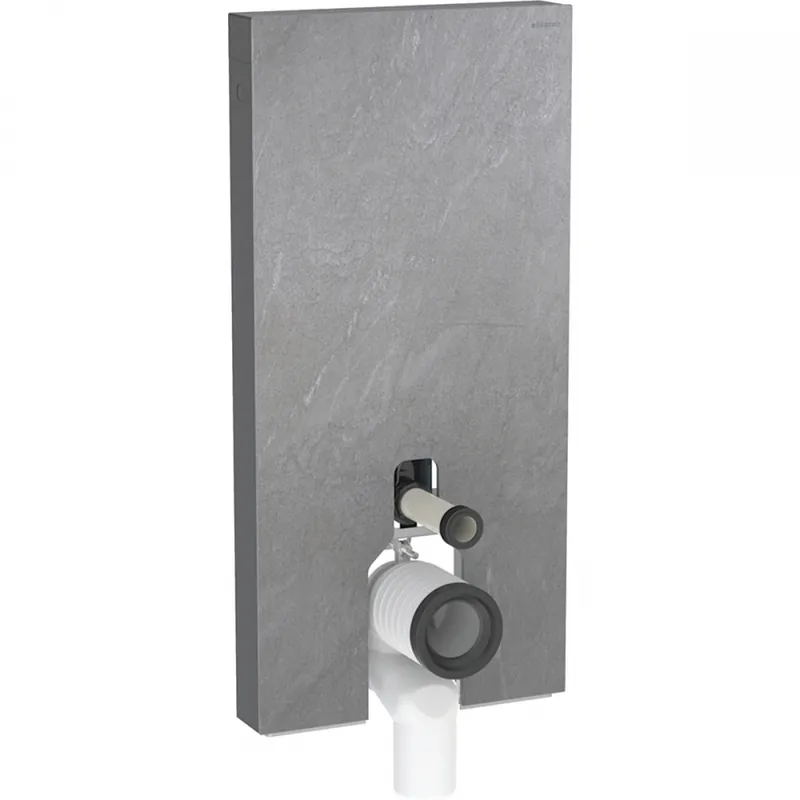 Végkiárusítás Geberit Monolith Plus 101 szanitermodul talpon álló WC-hez, palahatású kőanyag/alumínium fekete króm 131.202.00.7Geberit