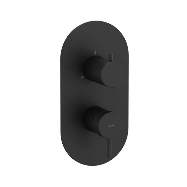 Outlet Ravak Espirit ES 068.20BLM.O3.RB07F Falba süllyesztett csaptelep, háromutas, belső egység nélkül - Black Matt X070283Ravak