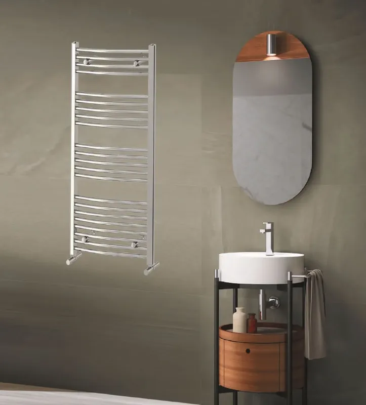 Kedvezmény Technik Therm Angora törölközőszárító radiátor 600 mm x 1700 mm, íves, krómozott TTCSKIA-600-1700Technik Therm