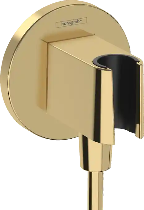 Hansgrohe FixFit S Fali tömlőcsatlakozás zuhanytartóval, kerek, polírozott arany hatású 26888990Hansgrohe Vedd meg online