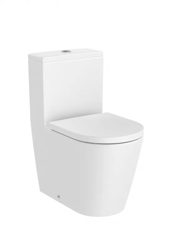 Roca Inspira Round Compact falra tolható Rimless monoblokkos wc csésze, matt fehér A342529620Roca Szuper akció