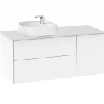 Roca Beyond 120 cm balos fürdőszoba bútor ráültethető mosdóval, fényes fehér A851400806Roca Azonnal elérhető