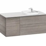 Vedd meg most Roca Beyond 120 cm jobbos fürdőszoba bútor beépíthető mosdóval, texturált tölgy A851413402Roca