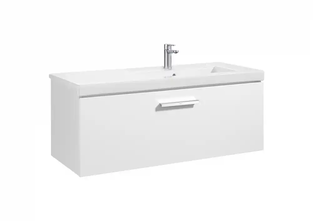 Korlátozott ajánlat Roca Prisma 110 cm fürdőszoba bútor jobbos mosdóval, fényes fehér A855949806Roca