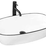 Rea Jovita 60x38 cm pultra ültethető mosdó, fehér REA-U8606Rea Szezonális akció