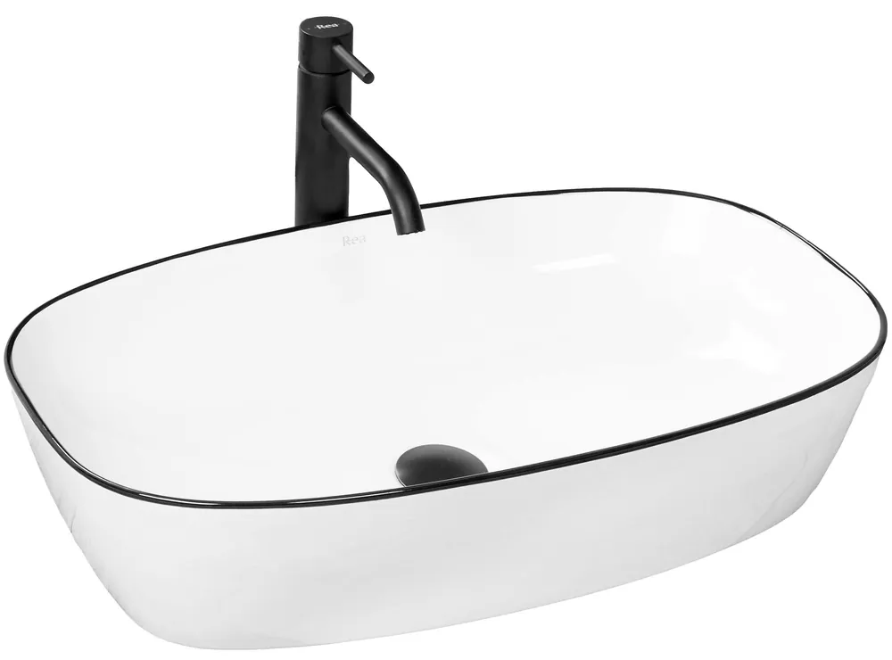 Rea Jovita 60x38 cm pultra ültethető mosdó, fehér REA-U8606Rea Szezonális akció