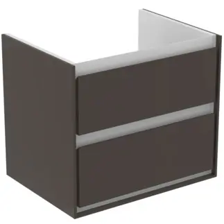 Biztonságos vásárlás Ideal Standard Connect Air 60 cm fali mosdótartó szekrény 2 fiókkal, matt sötétbarna E0818VYIdeal Standard