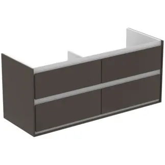 Szuper ajánlat Ideal Standard Connect Air 120 cm fali mosdótartó szekrény 4 fiókkal, matt sötétbarna E0822VYIdeal Standard