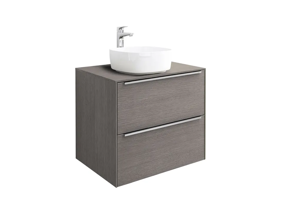 Roca Inspira alsószekrény 60x50 cm 2 fiókkal pultra ültethető mosdóhoz texturált városi tölgy A851079402Roca Kihagyhatatlan ajánlat