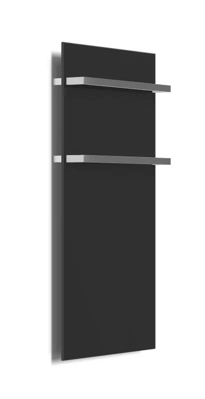 Exkluzív ajánlat AREZZO design ONYX BLACK 2 elektromos törölközőszárító radiátor matt fekete üveg AR-ONYX2MBMATTArezzo Design