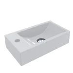Olcsó LunArt Amy R 41x23 cm jobbos mosdó, fényes fehér 5999123002679LunArt