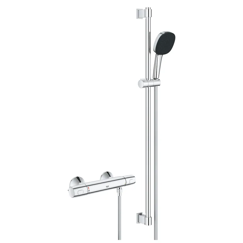 Alacsony ár Grohe Precision Trend termosztátos zuhanycsaptelep zuhanyszettel, króm 34855003Grohe
