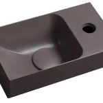 Akciós ár Sapho PICCOLINO 31x17 cm jobbos betonmosdó, sötétbarna PK30515Sapho