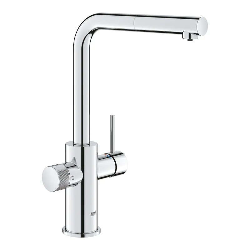 Vásárlói kedvenc Grohe Blue Pure Minta vízszűrős mosogatócsap kihúzható gyöngyöztetővel, króm 30590000Grohe