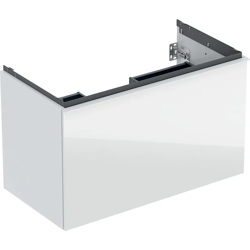 Geberit Acanto 90 cm alsó szekrény mosdóhoz, üveg fehér 503.005.01.2Geberit Gyors kiszállítás