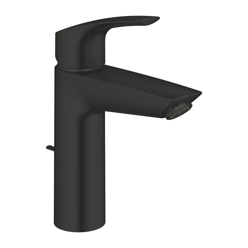 Végkiárusítás Grohe Eurosmart egykaros mosdócsaptelep M-es méret automata leeresztővel Cold Start-os, matt fekete 23393243EGrohe