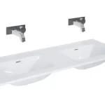 AREZZO design SKAPPA 120 cm dupla mosdó csaplyuk nélkül, fehér AR-146034Arezzo Design Prémium