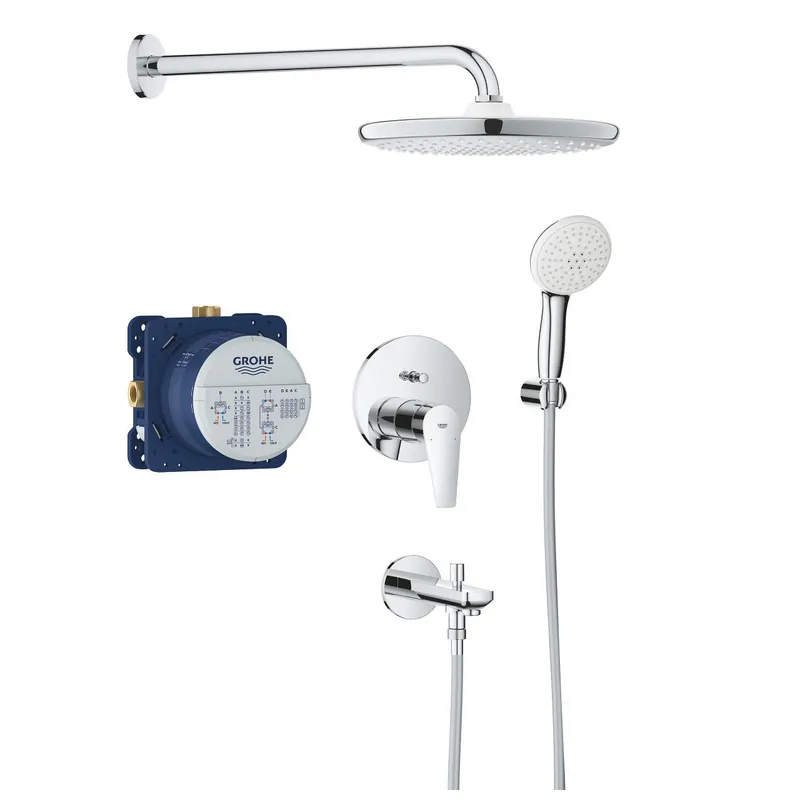 GROHE BauEdge rejtett zuhanyrendszer Tempesta 250 fejzuhannyal kádhoz, króm 25291000Grohe Ne maradj le