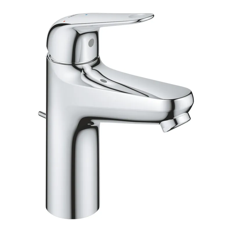 Prémium Grohe Euroeco egykaros mosdócsaptelep M-es méret automata leeresztővel ColdStartos, króm 24268001Grohe
