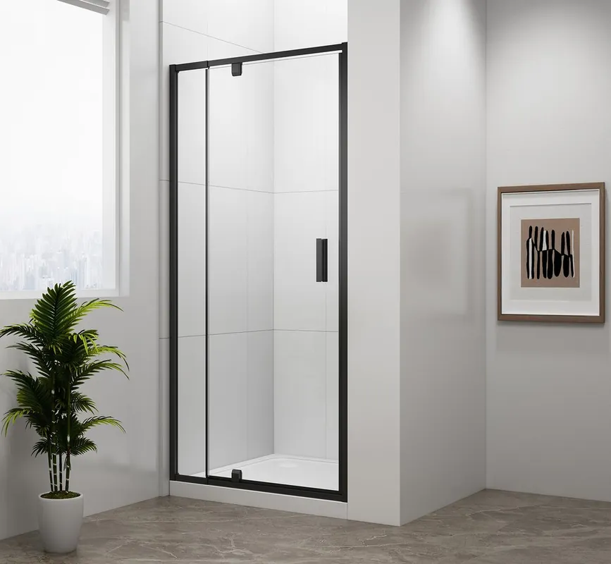 Sapho POLYSAN EASY LINE BLACK 88-102 cm nyílóajtó transzparent üveggel, matt fekete EL1715BPolysan Népszerű