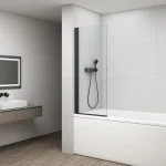 Sapho POLYSAN ROTA BLACK 65 cm kádparaván transzparent üveggel, matt fekete FB650Polysan Prémium