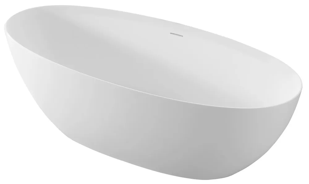 Sapho POLYSAN NOYA 170x76 cm Rockstone szabadonálló kád, matt fehér 92330Polysan Gyors szállítás