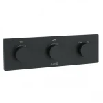 Outlet Kludi Tronic PUSHTRONIC elektronikus falsík alatti termosztát, matt fekete 3830039-00Kludi