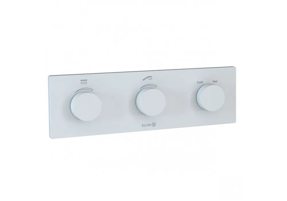 Árcsökkenés Kludi Tronic PUSHTRONIC elektronikus falsík alatti termosztát, matt fehér 3830053-00Kludi