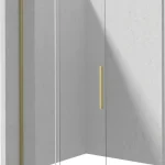 Gyors szállítás Deante PRIZMA 90 cm Walk-in tolóajtós zuhanyfal, szálcsiszolt arany KTJ_R39RDeante