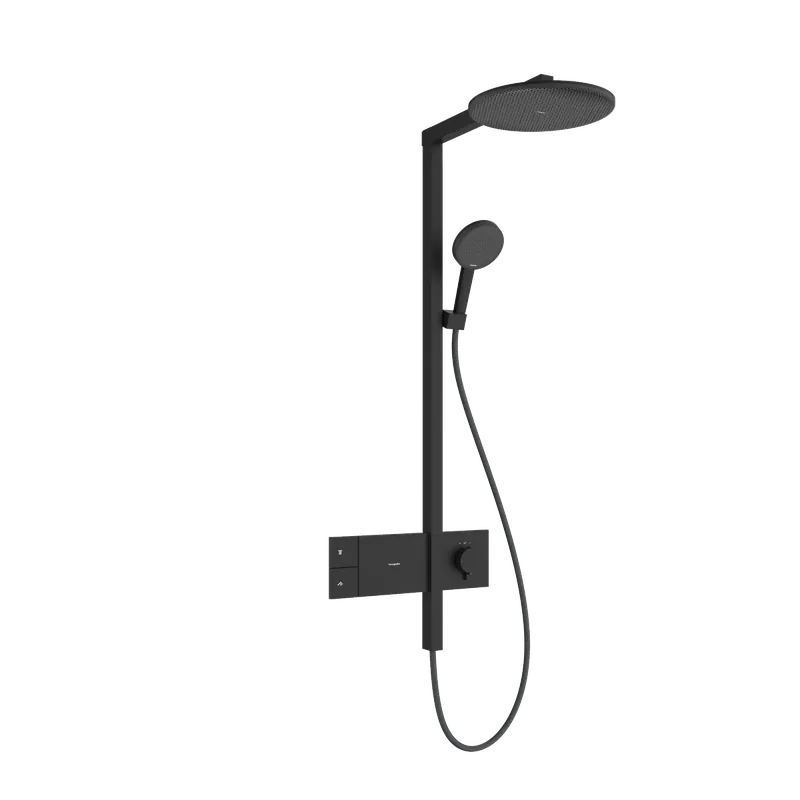 Árcsökkenés Hansgrohe Raindance Alive S Showerpipe 300 1jet termosztátos zuhanyrendszer, matt fekete 24582670Hansgrohe