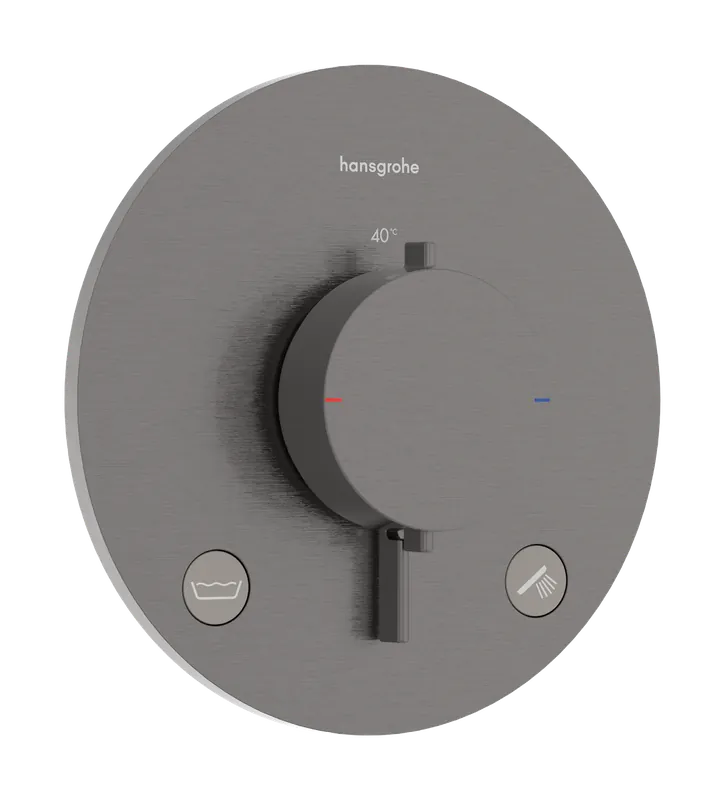 Árcsökkenés Hansgrohe Ecostat Comfort S 2 funkciós falsík alatti termosztát beépített biztonsági funkcióval, szálcsiszolt fekete króm 33718340Hansgrohe