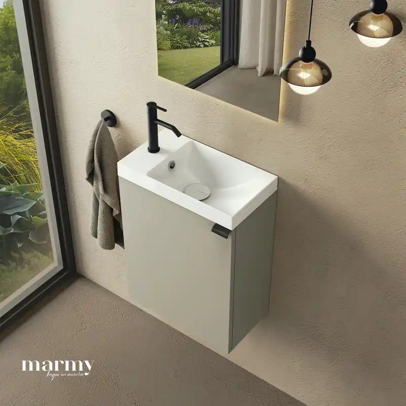 Szuper ajánlat Marmy CODE 40x22x50 BALOS függ. alsószekrény, 1 ajtó, laminált (mosdó nélkül) Light Taupe 20 12 01 04 13 87Marmy