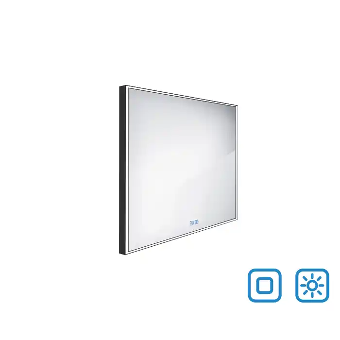 Gyors szállítás Roltechnik NIMCO 60x60 cm LED tükör érintésérzékelővel, matt fekete ZPC 13066V-90Roltechnik