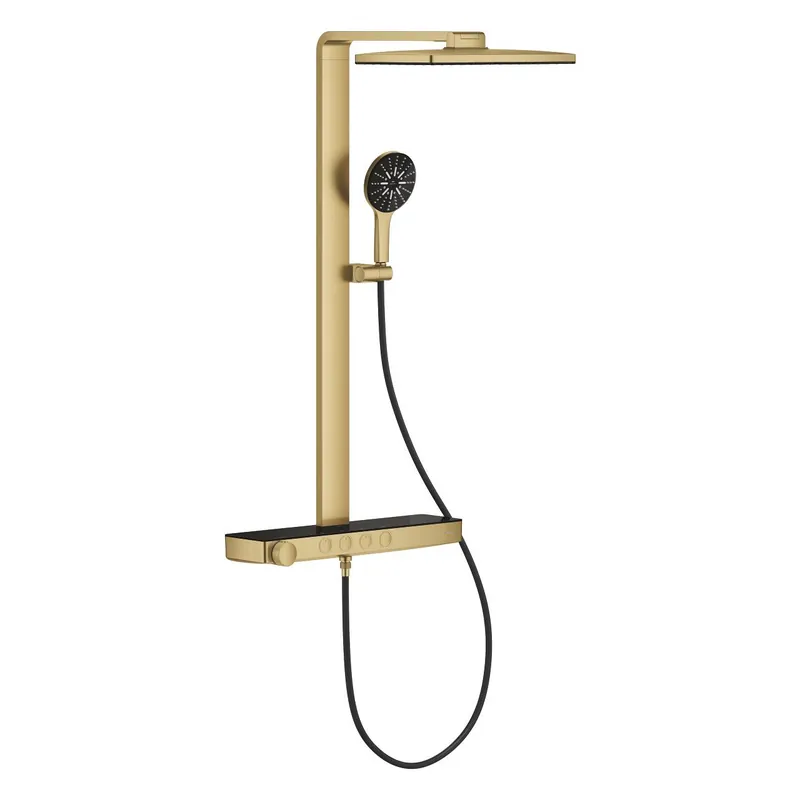 Vedd meg most Grohe Rainshower Aqua Pure termosztátos zuhanyrendszer, brushed cool sunrise 100962GN00Grohe
