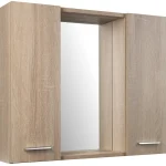 AQUALINE ZOJA tükrösszekrény LED világítással, 70x60x14cm, platina strip tölgy 45029SAqualine Különleges ajánlat