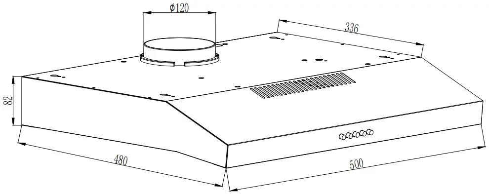 Outlet EVIDO LEAN 50X hagyományos páraelszívó, 50 cm, inox CHE5BX.1Evido