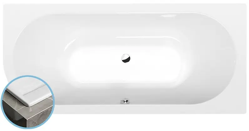Sapho POLYSAN VIVA SLIM 175x80 cm jobbos aszimmetrikus kád, fehér 78119SPolysan Nézd meg most