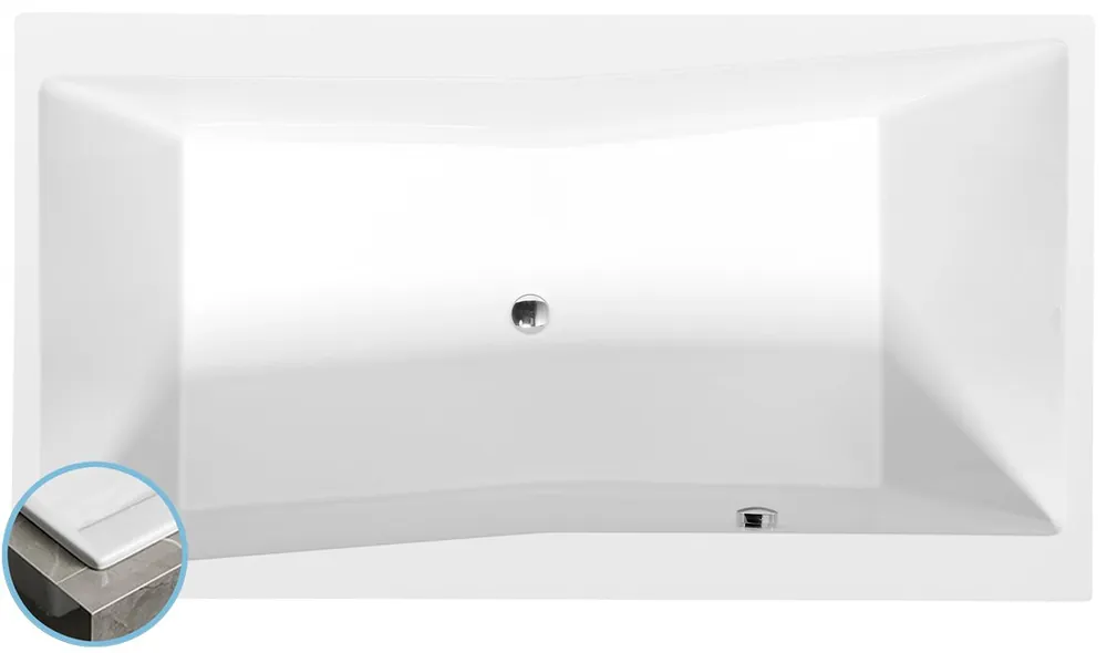Sapho POLYSAN QUEST SLIM 180x100 cm egyenes kád, fehér 78511SPolysan Legjobb ár