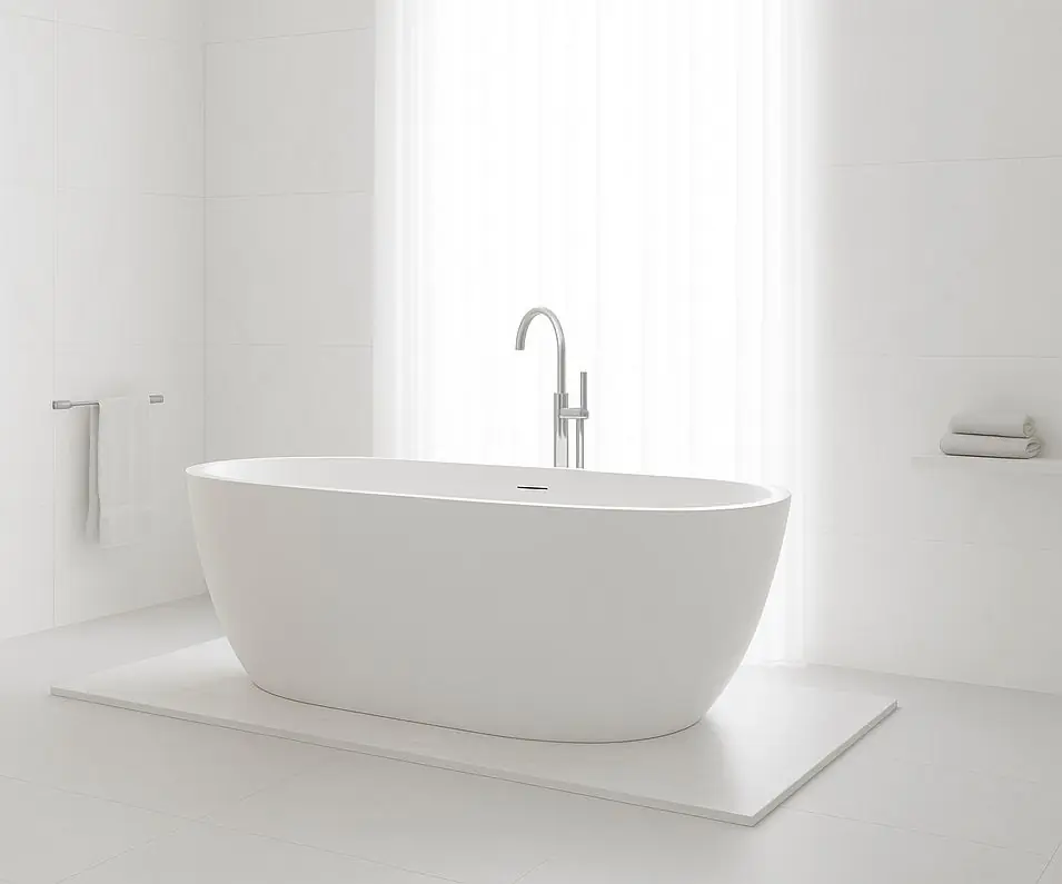 Olcsó Inspiro Design Ravello 160x75 cm szabadon álló kád, fehér RA160x75(KT-01915)Inspiro Design