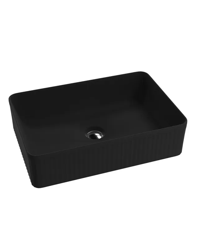 Biztonságos vásárlás Lavita Vesi Black pultra ültethető mosdó 50x34 cm, matt fekete 5900378358282Lavita