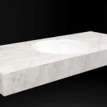 Legnépszerűbb DesignFlow - Mediterrán Kerámia - Egyedi, kézzel készített mosdópult - 1200x550x120 - Kerek mosdó - Crystal