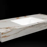 DesignFlow - Mediterrán Kerámia - Egyedi, kézzel készített mosdópult - 1200x550x120 - Négyszögletes mosdó - Macchia Vecchia Csak ma