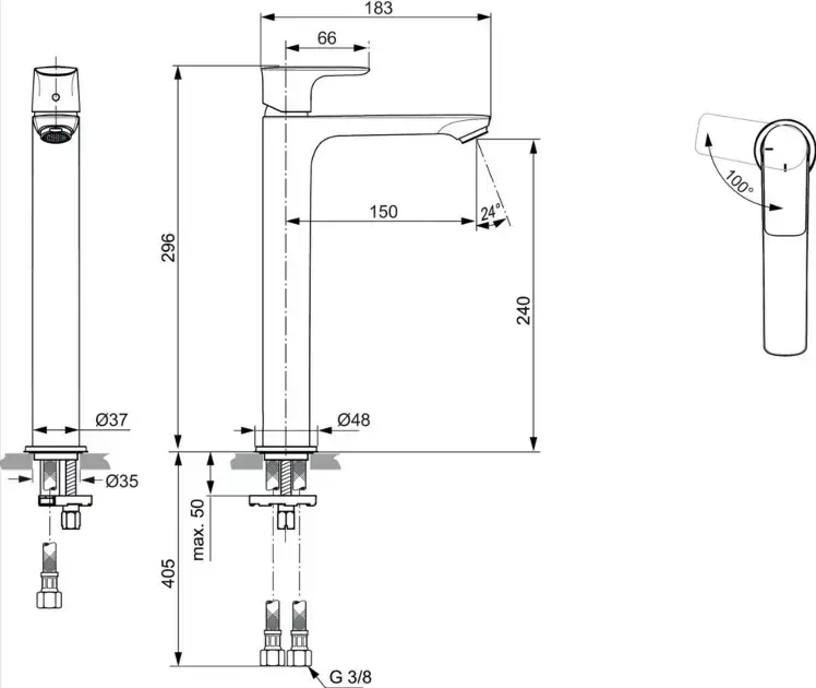 Ideal Standard - Connect Air - Mosdó csaptelep - A7028A2 Népszerű